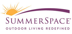 Official SummerSpace logo, a premier manufacturer of retractable awnings, canopies, and screen systems, proudly offered by Decadent Outdoors.