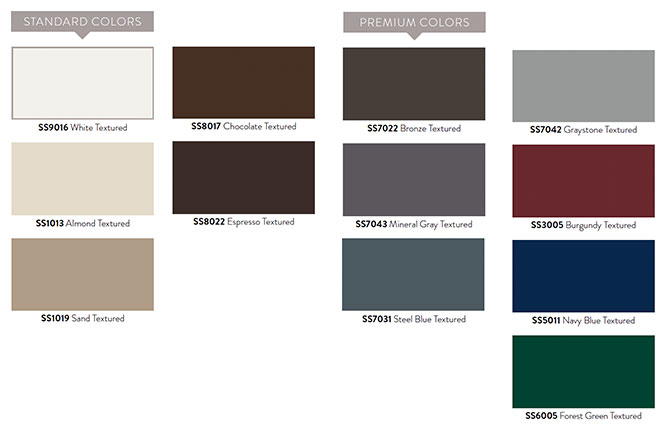 3 season room frame colors