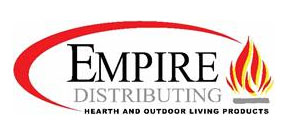 Official logo for Empire Distributing, a premier wholesaler of hearth and outdoor living products, including fireplaces and outdoor kitchens, featured by Decadent Outdoors.