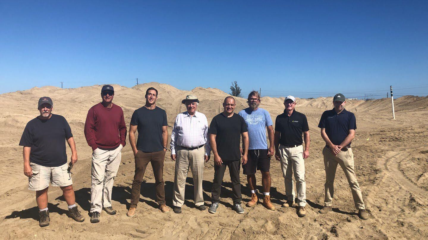 Robert Trent Jones Jr. and construction team at Costa Palmas golf club in La Ribera, BCS, Mexico 2017
