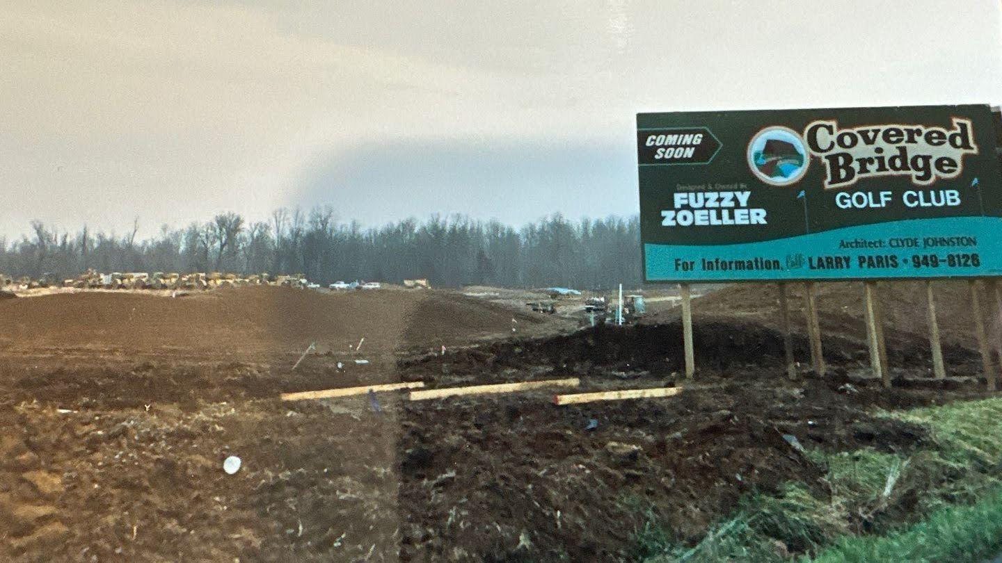 Early construction at Covered Bridge Golf Club
